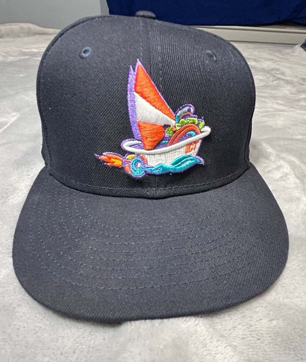 Wichita Wind Surge New Era Navy Turbo Tubs 59FIFTY Fitted Hat 7 1/8
